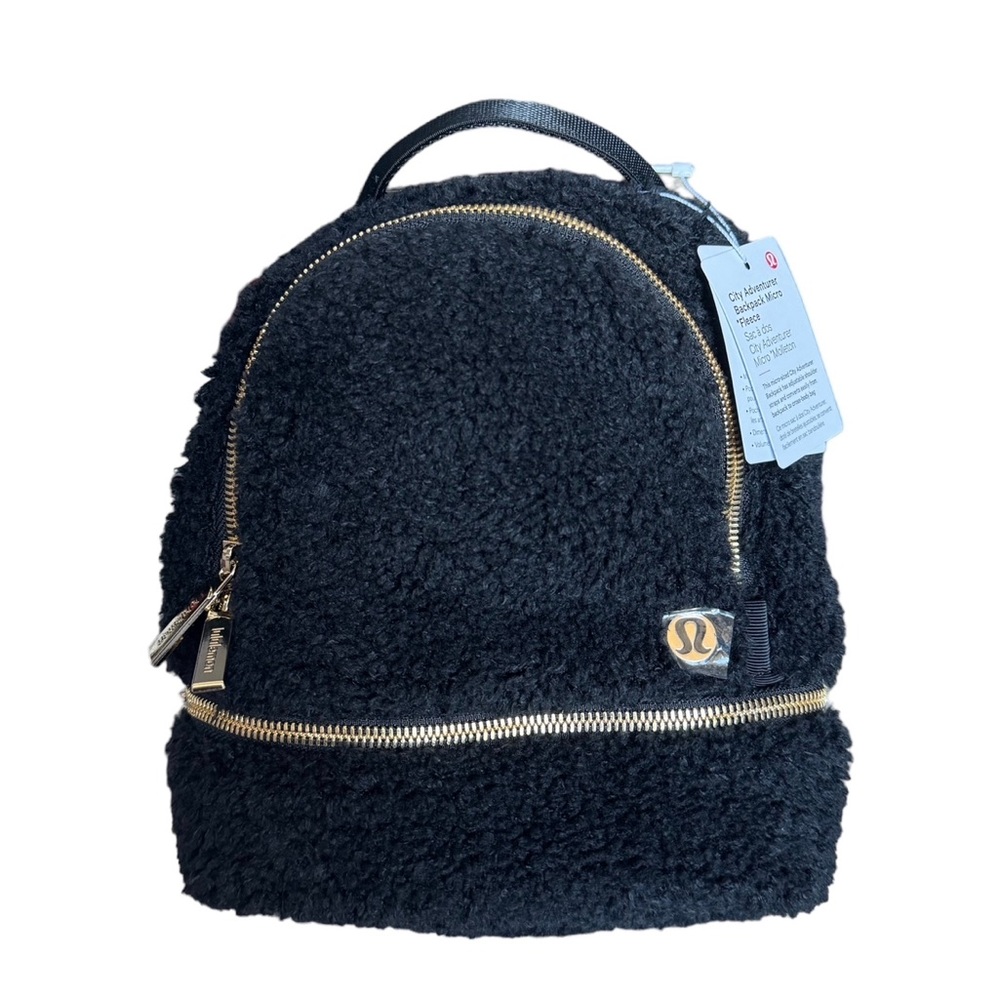 NWT Lululemon City Adventurer Backpack Micro 3L *Fleece Black Gold - Picture 5 of 9